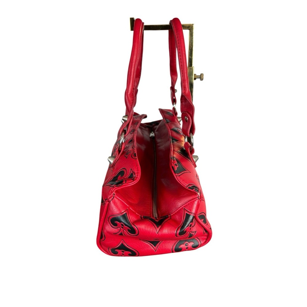 VTG Lux De Ville Y2k Barrel Satchel Handbag Rockabilly Punk Goth Vegas Casino - Picture 4 of 8